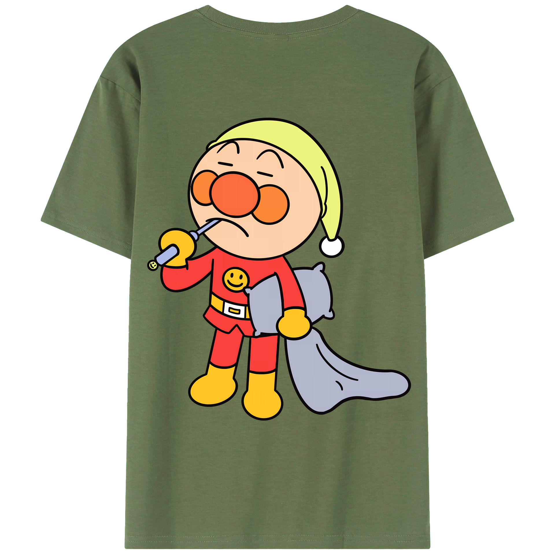 （画像用） アンパンマン Anpanman 綿100％ メンズ半袖Tシャツ（バックプリント） 通気性